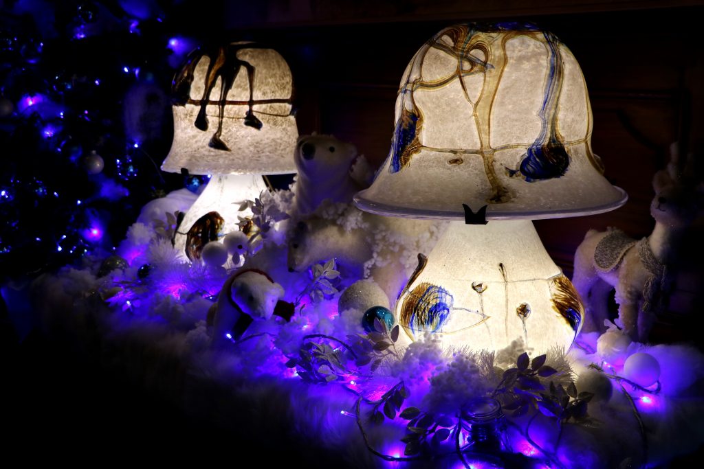 Les lampes-champignons du grand verrier Novaro (photo J.G.)
